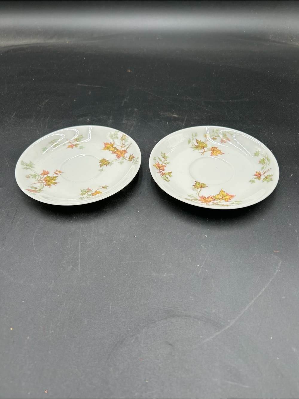 Haviland Autumn Leaf saucer pair